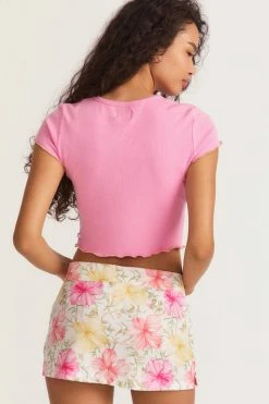 LSF Tops LoveShackFancy X Hurley Cropped Rib Tee 15 LSF Tops LoveShackFancy X Hurley Cropped Rib Tee