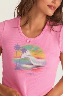 LSF Tops LoveShackFancy X Hurley Cropped Rib Tee 16 LSF Tops LoveShackFancy X Hurley Cropped Rib Tee