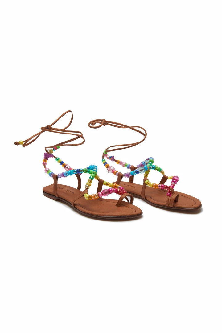 LoveShackFancy Shoes Alameda Turquesa Beaded Sandal 3 LoveShackFancy Shoes Alameda Turquesa Beaded Sandal