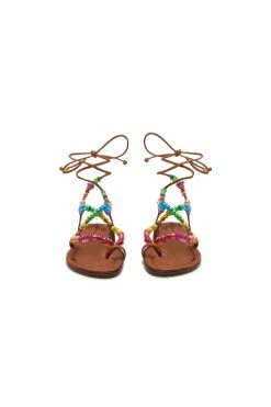LoveShackFancy Shoes Alameda Turquesa Beaded Sandal 7 LoveShackFancy Shoes Alameda Turquesa Beaded Sandal