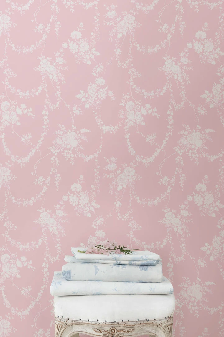 LoveShackFancy Chandelier Gates Wallpaper - EASTER PINK 3 LoveShackFancy Chandelier Gates Wallpaper - EASTER PINK