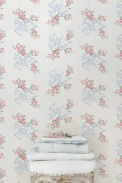 LoveShackFancy Home Decor Rosa Beaux Wallpaper