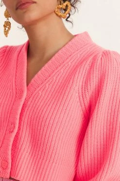 LoveShackFancy Tops Avignon Cropped Cardigan Sweater