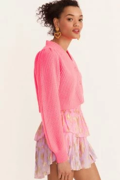 LoveShackFancy Tops Avignon Cropped Cardigan Sweater