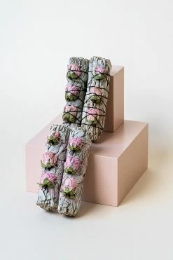 LSF White Sage And Rose Buds Smudge Stick