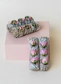 LSF White Sage And Rose Buds Smudge Stick