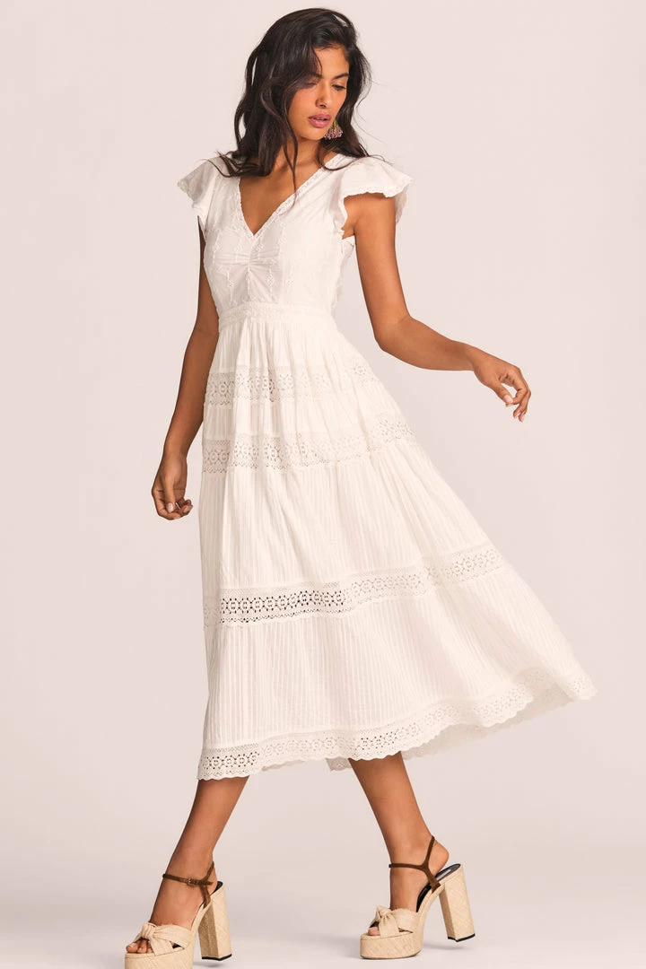 LoveShackFancy Abena Midi Dress Dresses 5 LoveShackFancy Abena Midi Dress Dresses