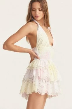 LoveShackFancy Deanna Halter Mini Dress 16 LoveShackFancy Deanna Halter Mini Dress