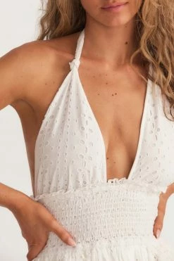 LoveShackFancy Deanna Halter Mini Dress 12 LoveShackFancy Deanna Halter Mini Dress