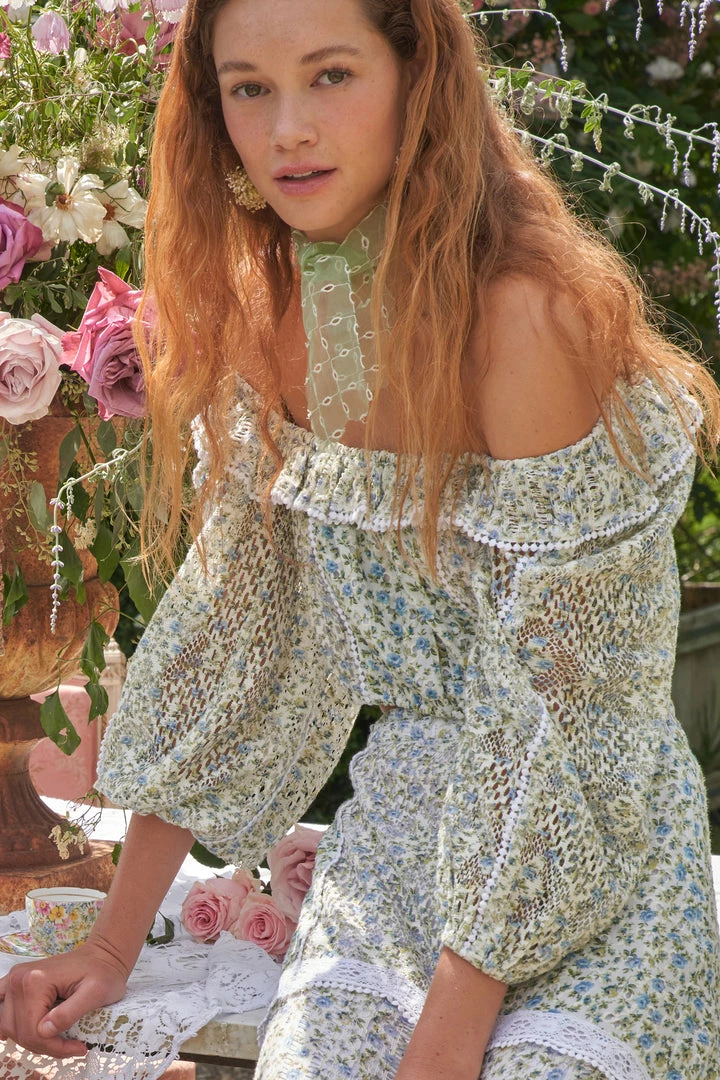 LoveShackFancy Tops Dorabella Crop Top 3 LoveShackFancy Tops Dorabella Crop Top