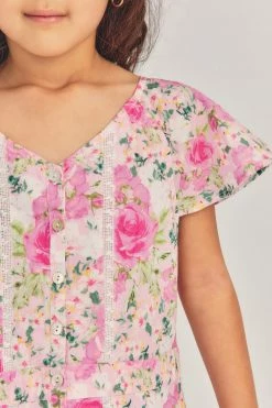 LoveShackFancy Girls Mini Victorian Maxi Dress