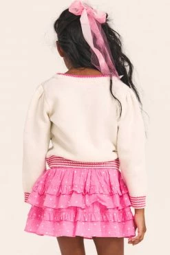 LoveShackFancy Girls Daughtry Pullover Little Girls 12 LoveShackFancy Girls Daughtry Pullover Little Girls