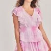 LoveShackFancy Gwen Mini Dress - PEONY PINK 1 LoveShackFancy Gwen Mini Dress - PEONY PINK