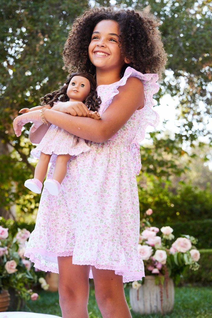 LoveShackFancy X American Girl Girls Floral Flutter Day Dress 9 LoveShackFancy X American Girl Girls Floral Flutter Day Dress