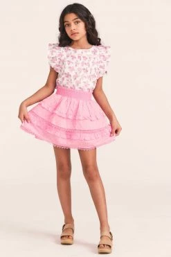 LoveShackFancy X American Girl Girls Rosy Ruffle Billie Skirt