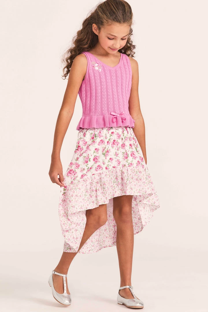 LoveShackFancy X American Girl Girls Floral Flutter Skirt 4 LoveShackFancy X American Girl Girls Floral Flutter Skirt