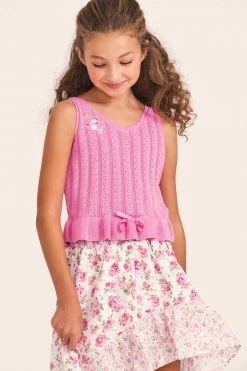LoveShackFancy X American Girl Girls Garden Party Peplum Top