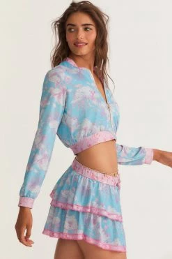 LSF Tops LoveShackFancy X Hurley Cropped Bomber Jacket