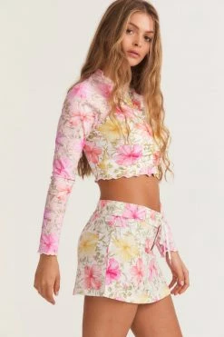 LSF LoveShackFancy X Hurley Cropped Rashguard 11 LSF LoveShackFancy X Hurley Cropped Rashguard