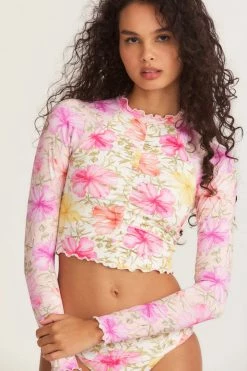 LSF LoveShackFancy X Hurley Cropped Rashguard 12 LSF LoveShackFancy X Hurley Cropped Rashguard