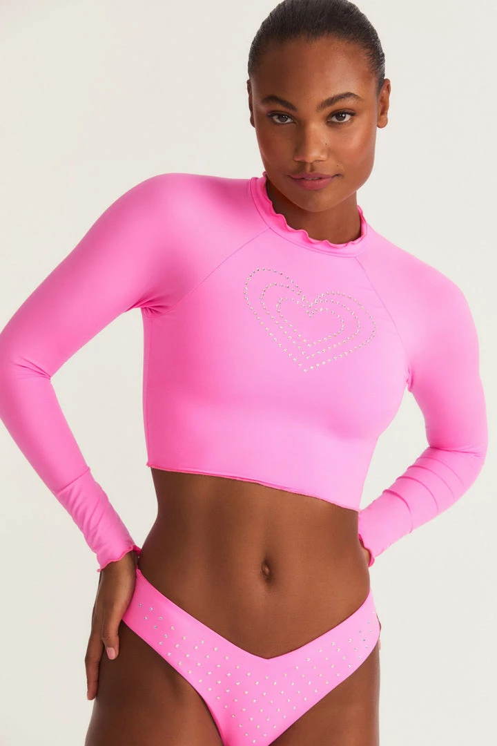 LSF Swim LoveShackFancy X Hurley Rhinestone Rashguard 4 LSF Swim LoveShackFancy X Hurley Rhinestone Rashguard