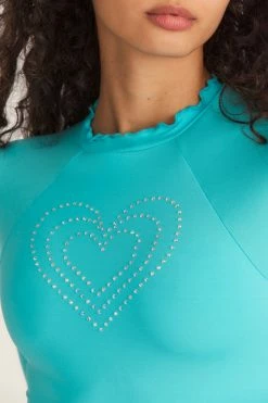 LSF Swim LoveShackFancy X Hurley Rhinestone Rashguard 20 LSF Swim LoveShackFancy X Hurley Rhinestone Rashguard