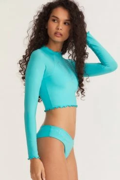 LSF Swim LoveShackFancy X Hurley Rhinestone Rashguard 23 LSF Swim LoveShackFancy X Hurley Rhinestone Rashguard