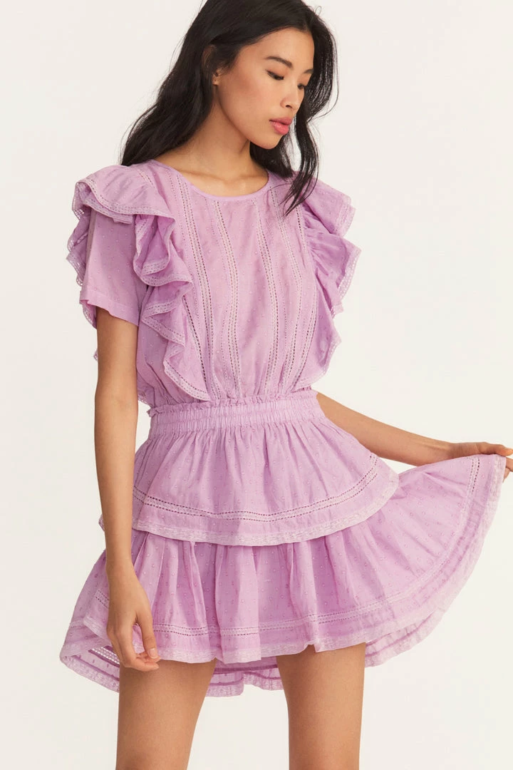 LoveShackFancy Natasha Mini Dress - WISTERIA Dresses 3 LoveShackFancy Natasha Mini Dress - WISTERIA Dresses