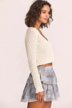 LoveShackFancy Janie Cropped Cardigan