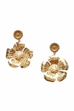 LSF Accessories LoveShackFancy X Lova The Flower Gold Earrings