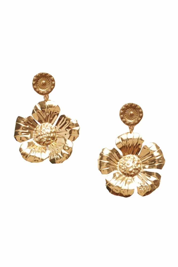 LSF Accessories LoveShackFancy X Lova The Flower Gold Earrings 3 LSF Accessories LoveShackFancy X Lova The Flower Gold Earrings