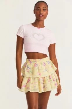 LSF Skirts Ruffle Mini Skirt - BRIGHT AZALEA