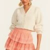 LoveShackFancy Skirts Ruffle Mini Skirt - PEACH BLOSSOM 1 LoveShackFancy Skirts Ruffle Mini Skirt - PEACH BLOSSOM