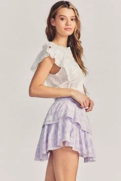 LoveShackFancy Skirts Ruffle Mini Skirt