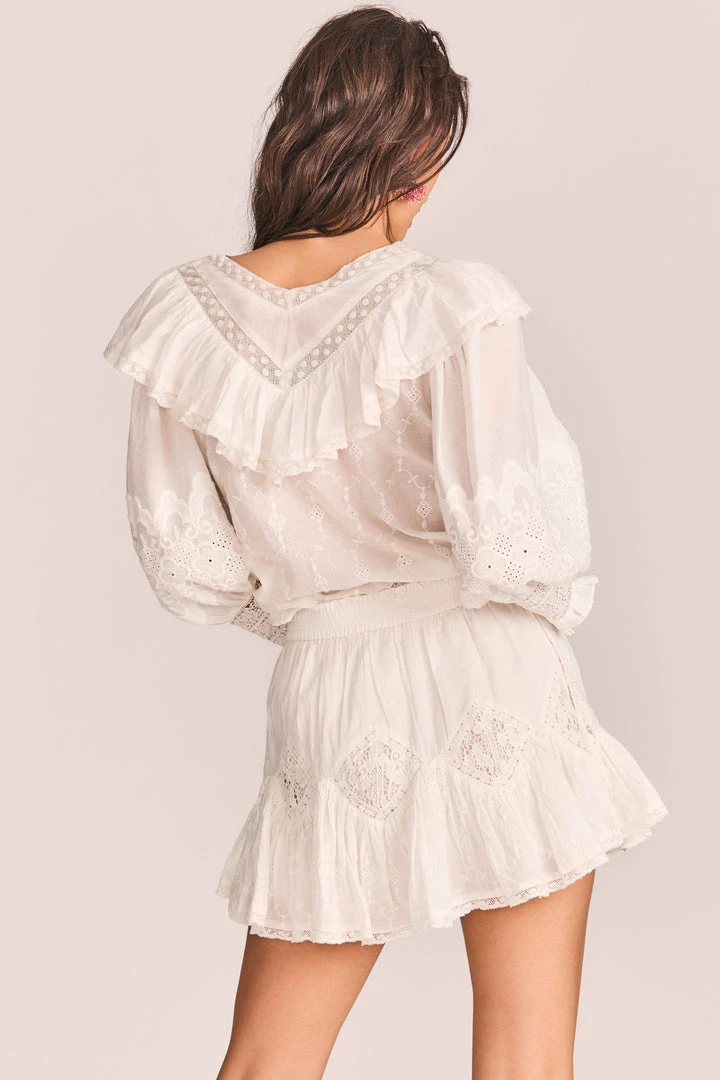 LoveShackFancy Adia Mini Skirt Skirts 6 LoveShackFancy Adia Mini Skirt Skirts