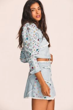 LoveShackFancy Cayde Mini Skirt Skirts 8 LoveShackFancy Cayde Mini Skirt Skirts