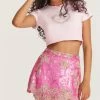 LSF New Arrivals Kalasie Mini Skirt - RASPBERRY SPARKLE