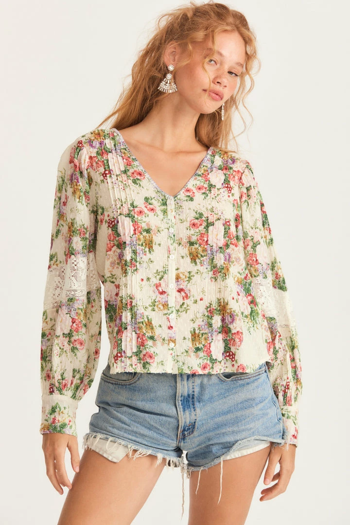 LoveShackFancy Merida Blouse - SHINING GEMSTONE Tops 3 LoveShackFancy Merida Blouse - SHINING GEMSTONE Tops