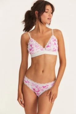 LSF New Arrivals Palm Beach Rose Bralette And Knicker Set
