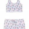 LSF New Arrivals Cabbage Rose Bow Lace Crop Top And Short Set 1 LSF New Arrivals Cabbage Rose Bow Lace Crop Top And Short Set