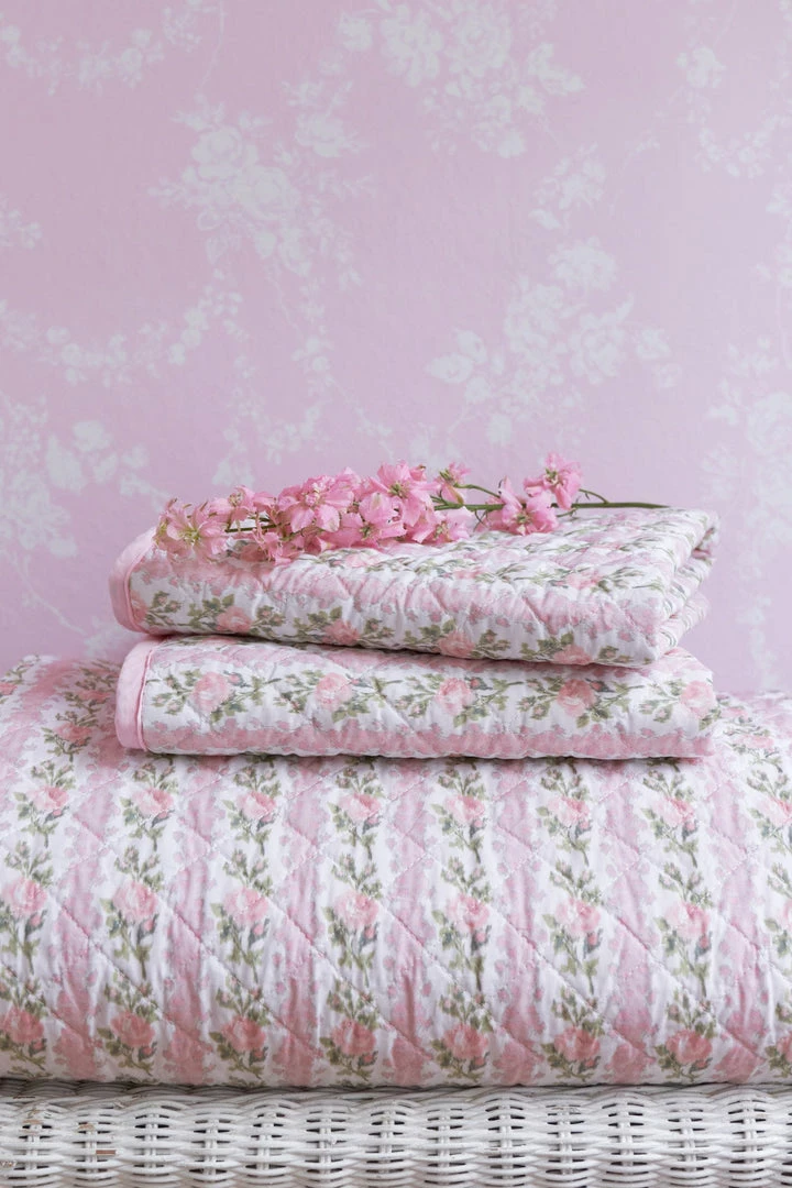 LoveShackFancy Blooming Heirloom Quilt & Sham Set 3 LoveShackFancy Blooming Heirloom Quilt & Sham Set