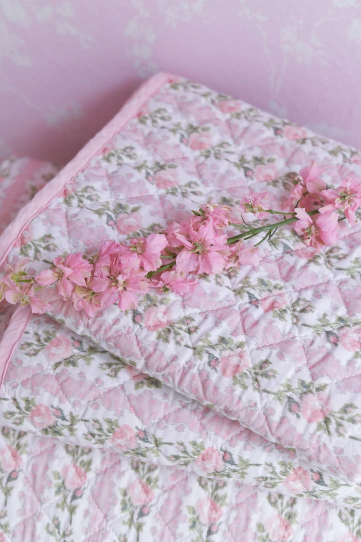 LoveShackFancy Blooming Heirloom Quilt & Sham Set 4 LoveShackFancy Blooming Heirloom Quilt & Sham Set