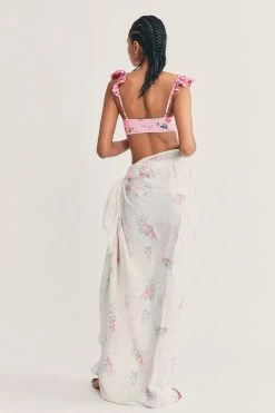 LoveShackFancy Rosa Beaux Linen Beach Throw