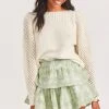 LoveShackFancy Rosie Pullover Sweater - SNOW