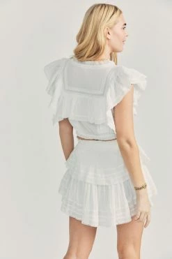 LoveShackFancy Skirts Ruffle Mini Skirt
