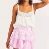 LoveShackFancy Skirts Ruffle Mini Skirt - PEONY PINK 2 LoveShackFancy Skirts Ruffle Mini Skirt - PEONY PINK