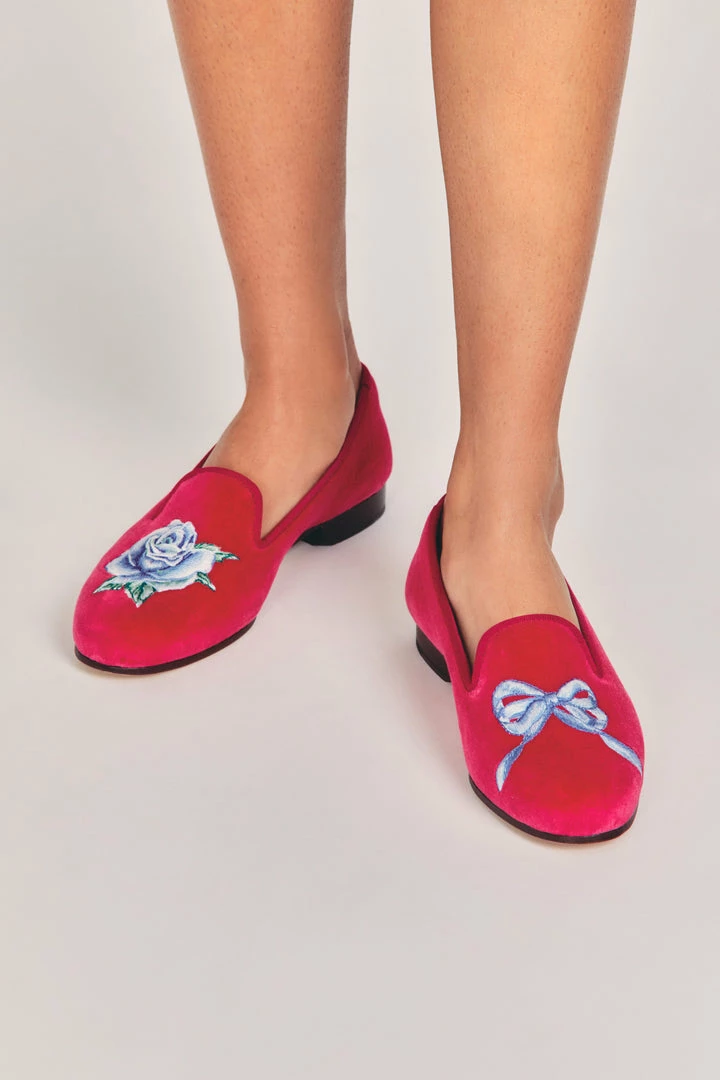LoveShackFancy X Stubbs & Wootton Rose Bow Slipper 3 LoveShackFancy X Stubbs & Wootton Rose Bow Slipper