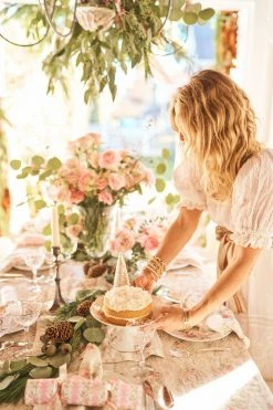 LoveShackFancy Linen Tablecloth Tablescape
