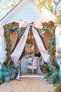 LoveShackFancy Linen Tablecloth Tablescape